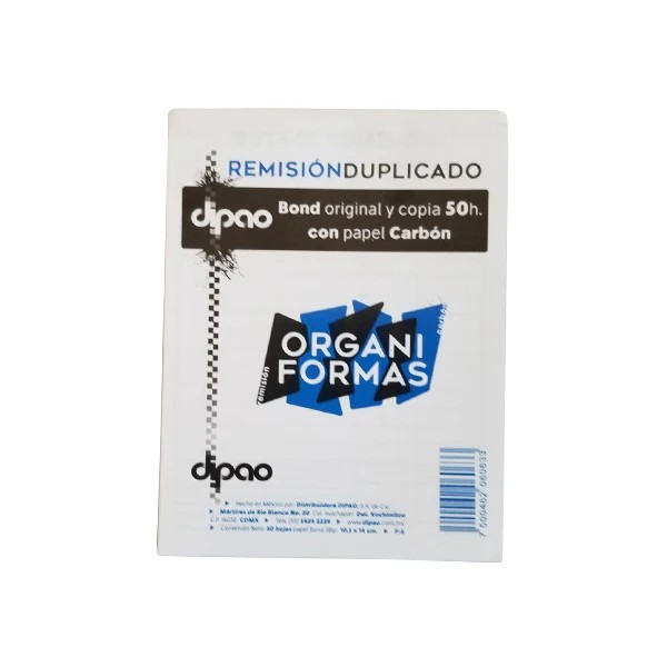 BLOCK REMISION ESQUELA DUPLICADO C CARBON 40H. DIPAO